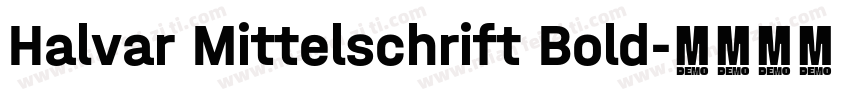 Halvar Mittelschrift Bold字体转换